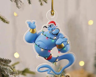 Disney Aladdin Genie Christmas Decoration Figure, Ornament Bauble