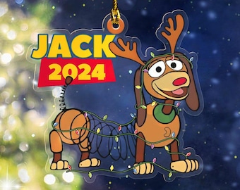 Personalized Slinky Dog Toy Story Christmas Ornament/Disney Slinky Dog Ornament/Slinky Dog Ornament/Buzz Jessie Slinky Dog Rex Woody ZZ760