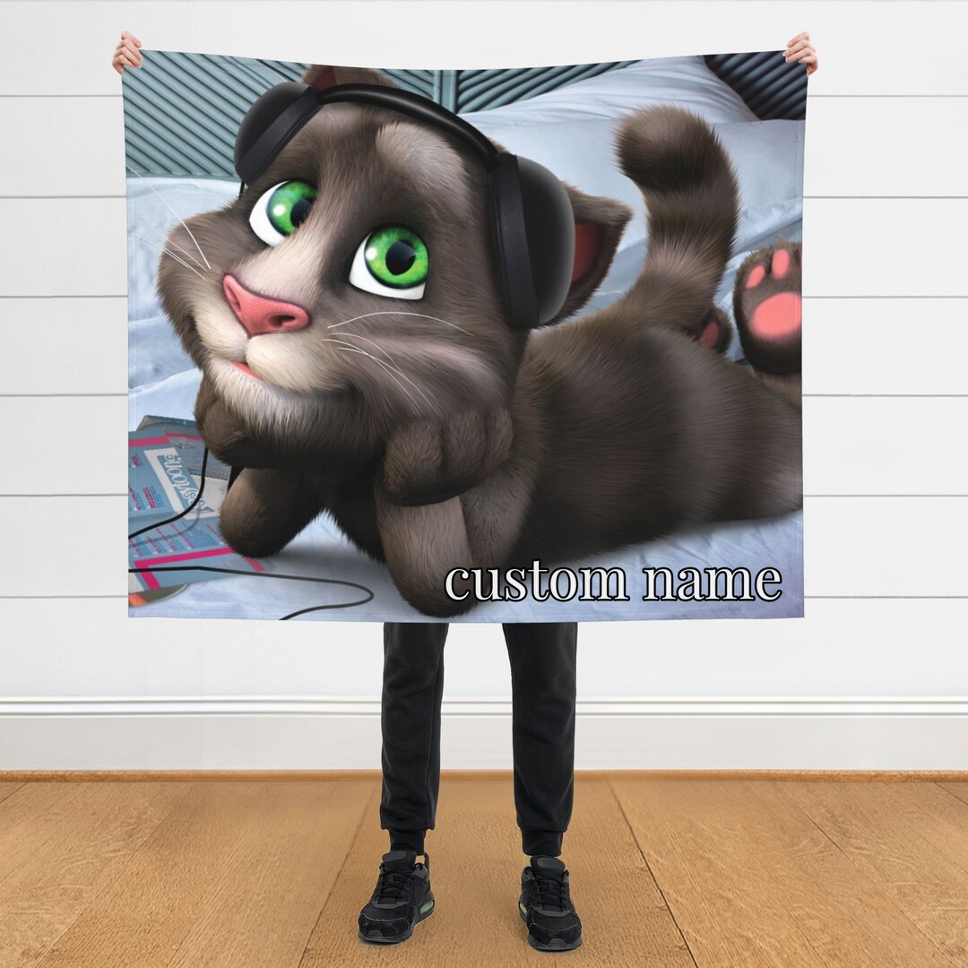 Custom Name Talking Tom and Friends Blankets Personalized Etsy