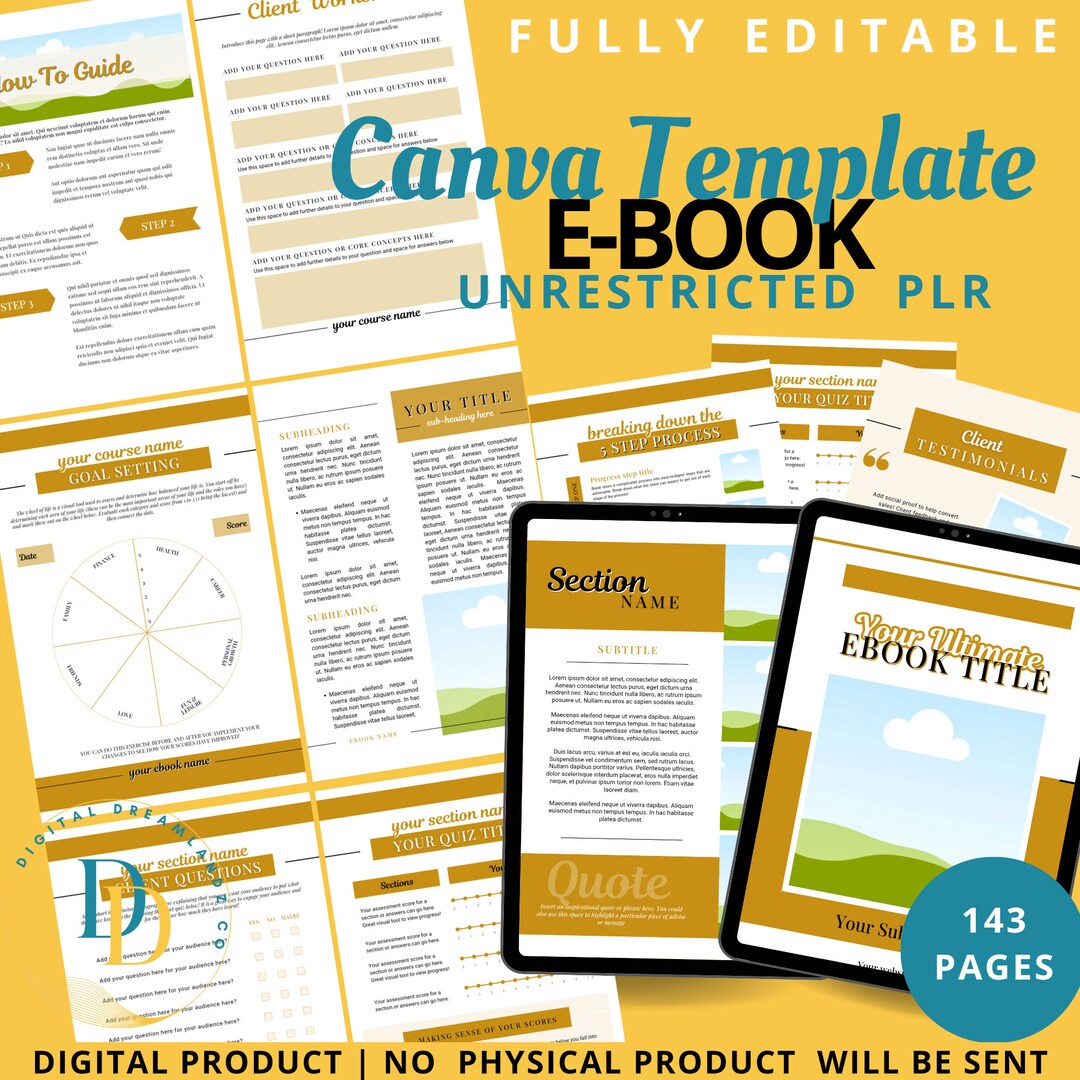 Editable Ebook Template Canva Template PLR Small Business Template ...