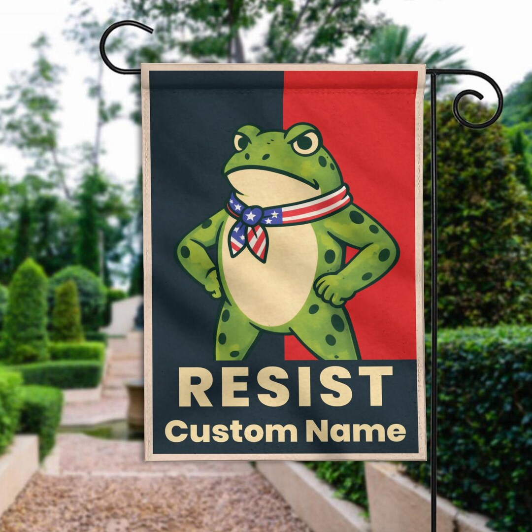 Personalized Portland Frog Rage Flag, Resist Portland Frog Protest ...