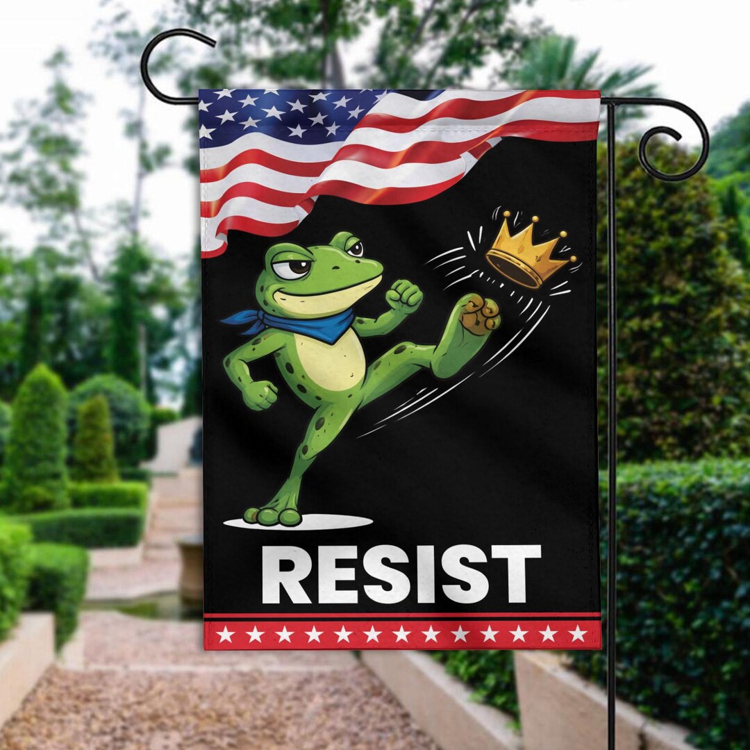Personalized Portland Frog Rage Flag, Portland Frog Protest Double ...