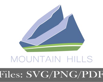 Mountain Hills Logo Design editable, print-ready, and transparency.