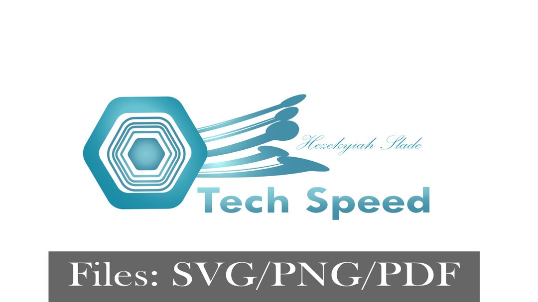 Tech Speed Logo Design Editable, Print-ready, and Transparency. - Etsy