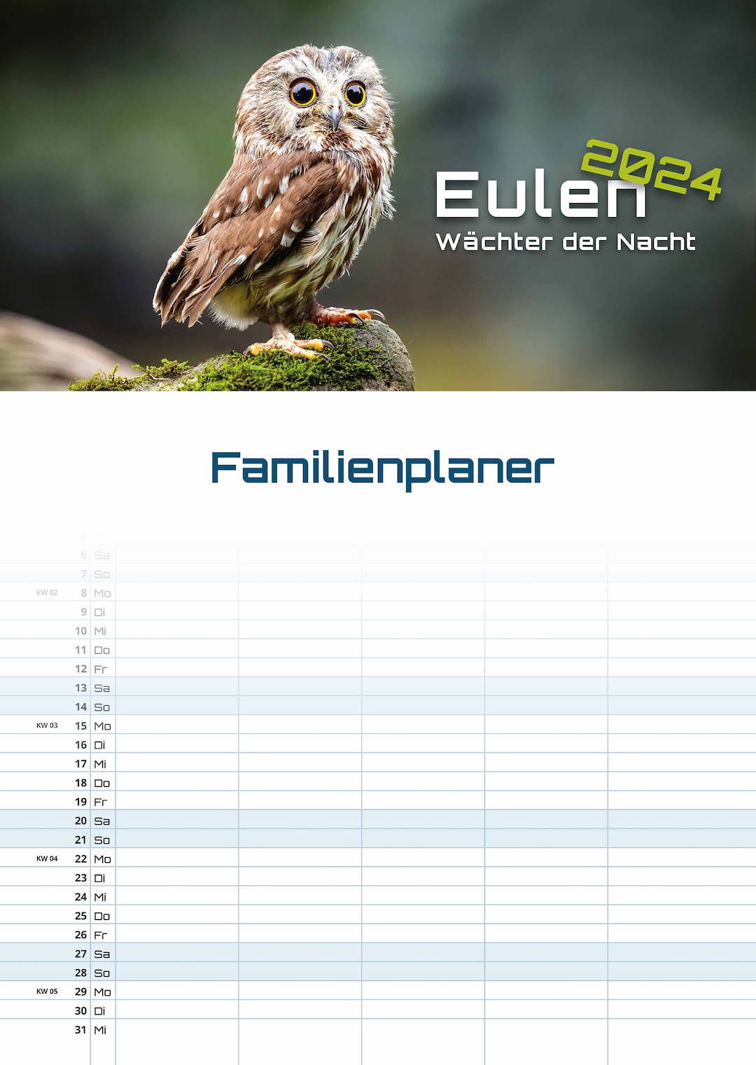 Owls Night Watchman 2025 Calendar DIN A3 Etsy