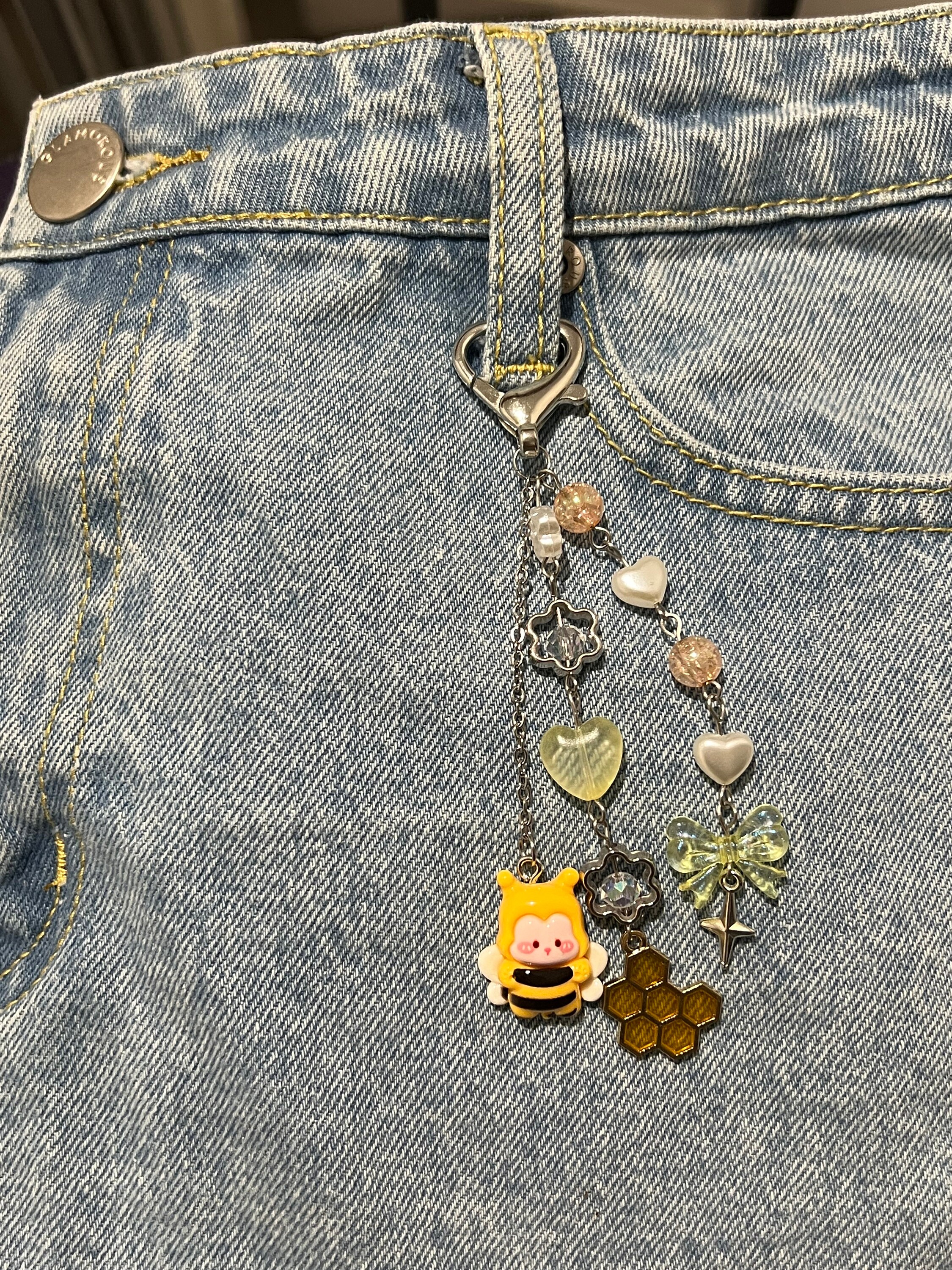 Beaded Keychains| Belt Charms | Dangling charms | Cute bear animal charms| y2k | Aesthetic accessories | Gifts |