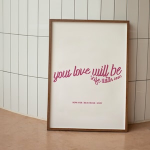 re:stacks Bon Iver Lyric Print | For Emma, Forever Ago | Trendy Print | Digital Print | Bon Ivor Art Print | Bon Iver | A0 A1 A2 A3 A4