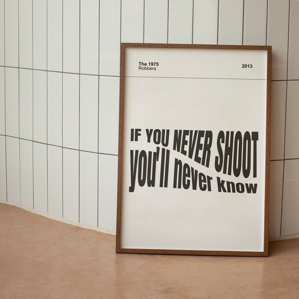 Räuber | The 1975 Lyric Print | Musik Poster | Lyrisches Poster | Musik Kunst | Kunstdruck | Album Poster | Songtexte Wandbild | Musik Poster