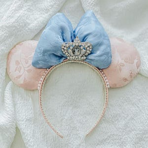 Pink + Blue Princess Minnie Mouse Ears Headband