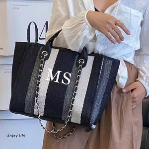 Personalized Canvas Tote Bag | Monogrammed Personalized Tote Bag | Bridesmaid Tote Bag