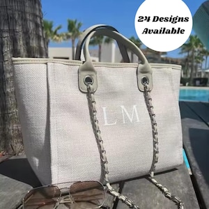 Personalized Canvas Tote Bag | Monogrammed Personalized Tote Bag | Bridesmaid Tote Bag
