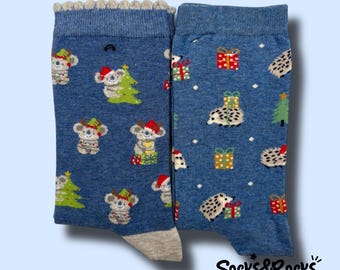Animal Christmas Socks Box