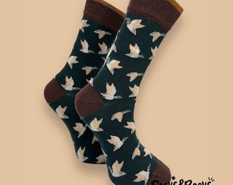 Calcetines de pato / Calcetines de pato volador / Calcetines de pájaros / Regalo para amantes de las aves / calcetines de animales / regalo para calcetines amantes de los animales / calcetines divertidos / idea de regalo