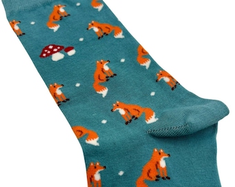 Fox with Mushrooms Socks