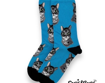 Katzensocken | Damensocken | Herrensocken | Bunte Socken | Tier Socken | Geschenk für Männer | Geschenk für Frauen | lustige Socken | süße Socken