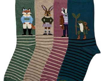 Striped Animal Socks