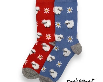 Schafliebhaber Socken | Lustige Socken | Lustiges Geschenk | Bunte Socken | Motiv Socken | Themensocken | Tier Socken | Socken Geschenk | Geschenk vom Bauernhof