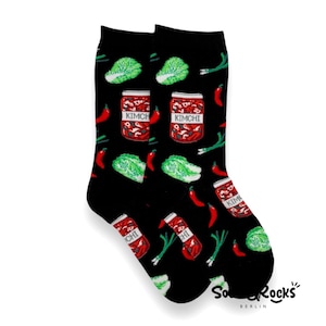 Kimchi Socks | vegetable socks | vegan socks  | sushi socks | gift for vegans | cute socks | Korean food gift | funny socks | food socks