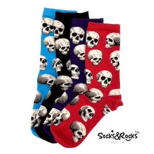 Bunte Totenkopf-Socken