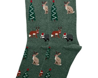Chritmas Forest Animals Socks