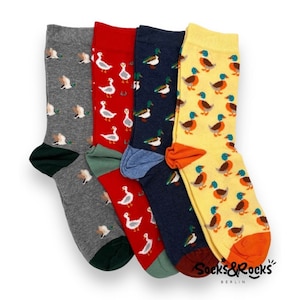 Duck Socks | Bird Socks | Funny Socks | unisex socks | 4 Pack Bundle Socks | Animal Socks | Woman Socks | Man Socks