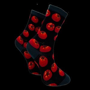 Tomatensocken Gemüsesocken Gartensocken Geschenk für Gärtner Italienische Tomatensocken Geschenk für Veganer Bild 2