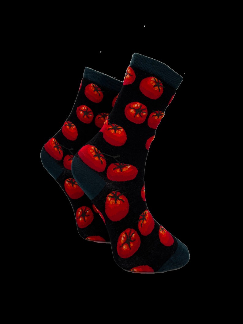 Tomatensocken Gemüsesocken Gartensocken Geschenk für Gärtner Italienische Tomatensocken Geschenk für Veganer Bild 2