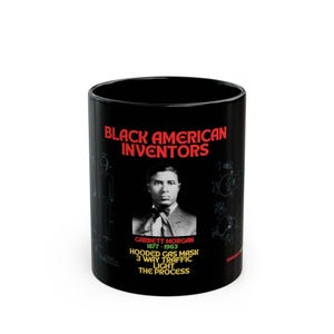 Black Mug with Black American Inventors Design, Inspirational Coffee Mug, Gift for Innovators, Black History Month, Unique Drinkware
