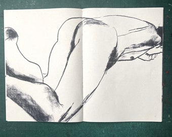 charcoal bum - Matthew Robins drawings zine vol. 13 -  gay zine, queer zine, gay art, queer art, lgbtq art, figurative art, zines, male art