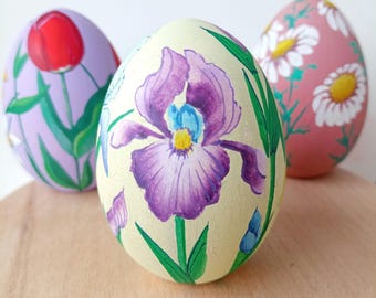 Handgeschilderde paaseierenornamenten Oekraïense Pysanky-eieren beschilderde houten eieren Oekraïense paasdecoraties Paascadeaus Osterier Bemalt