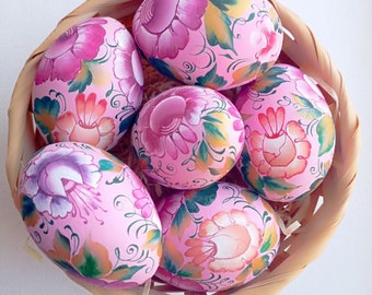 Enfeites de Páscoa, Ovos de Páscoa Ucranianos (Pysanky), Ovos Decorativos de Madeira Pintados à Mão, Decoração de Páscoa para Exterior, Presentes de Páscoa Artesanais