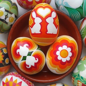 Easter Ornaments Decorative Eggs Pysanky Eggs Hand painted Wooden Eggs Ukrainian Souvenir Easter Decor outdoor Handmade Easter Gifts Ostern