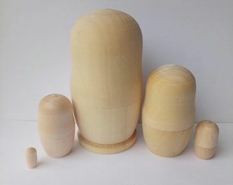 Ofärdiga trädockor i bo: DIY-pyssel, målningsämnen 10 cm