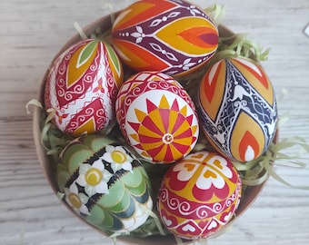Easter Ornaments Ukrainian Easter Eggs Pysanky Eggs Hand painted Wooden Eggs Ukrainian Souvenir Easter Decorative Eggs Handmade Easter Gifts