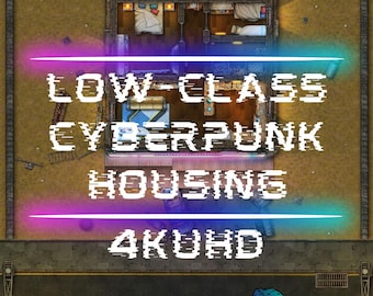 RPG BATTLEMAP CYBERPUNK Low-class housing