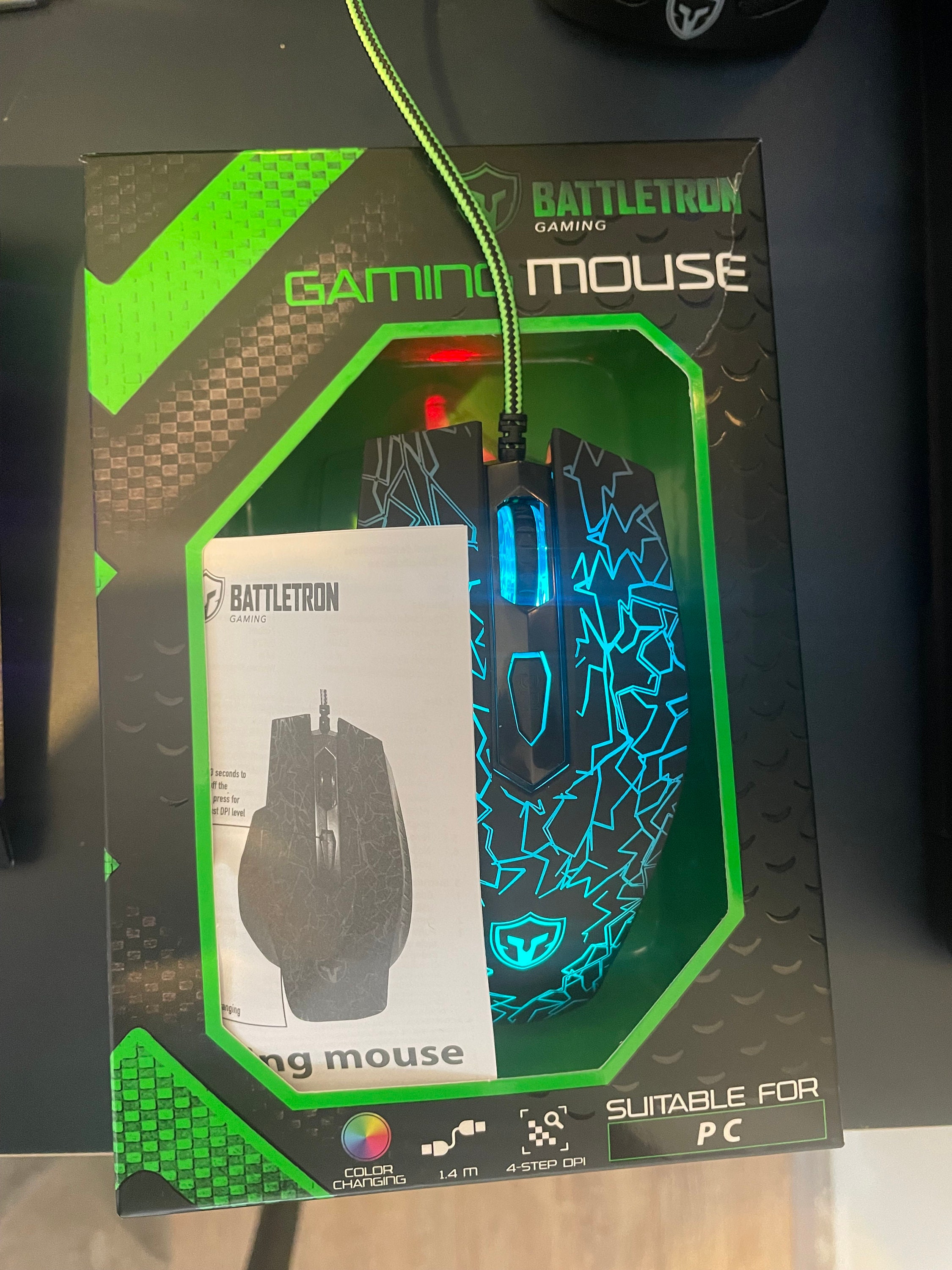 battletron gaming mouse pad - éclairage LED - connexion usb - gamers-tapis  de