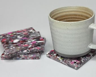 Posavasos ecológicos llamativos - Plástico reciclado (juego de 4)