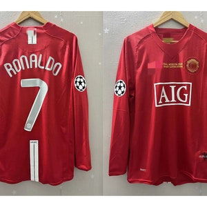 Retro Ronaldo 2008 UCL Final Manchester United Long Sleeve Jersey XL
