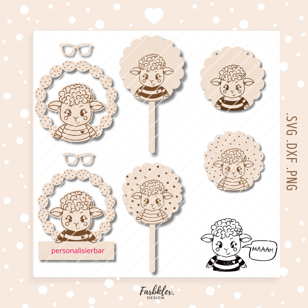 Laser File Sheep Lasercut Lamb, Laser File Easter Plotter File Easter ...