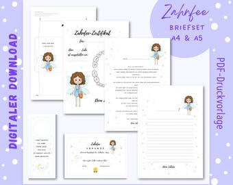 Tooth Fairy Letter to Print | Mail from the Tooth Fairy, Printable Template, PDF Download Baby Tooth Calendar plus Certificate
