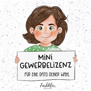 Gewerbelizenz Wunschdatei| Gewerbelizenz Farbklexdesign, Gewerbelizenz PDF, Lizenz Wunschmotiv, Gewerbelizenz Plotterdatei, Lizenz Laser