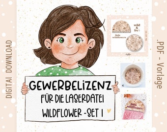 Gewerbelizenz Wildflower Set 1 | Gewerbelizenz Farbklex.design, Wildflower Set 1, Gewerbelizenz Häkelborb, Gewerbelizenz Makramee Basis