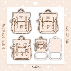 Fichier laser pour cartable | Fichier comprenant une licence commerciale Fichier laser pour cadeau en espèces, décoration d'inscription à l'école, cadeau d'invité, fichier découpé au laser pour cadeau d'inscription à l'école