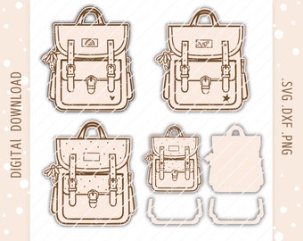 Laser file for first day of school | File incl. commercial license. Laser file for money gift, school bag decoration, party favor, first day of school gift, laser cut file.