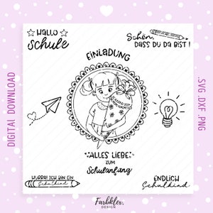 Plotterdatei Schulkind svg | Schulstart svg, Schulanfang Sprüche svg , Geschenk Schulanfang, Einschulung svg  SVG PNG DXF