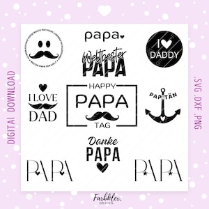 Fête des pères SVG | Anniversaire de papa SVG Cadeau de fête des pères T-shirt de fête des pères Fichier laser Gravure de papa Téléchargement numérique