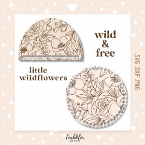 Koszyk makramowy wycinany laserowo | Diy Macrame SVG PNG Laser Cut Crochet Bottom Basket Bottom SVG Wildflowers Nursery Decoration Digital Download Dzień Matki