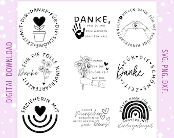 Plotter file farewell daycare | Kindergarten farewell svg - teacher svg - thank you svg - gift - daycare gift svg - clipart - cricut