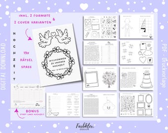 Wedding Coloring Book for Kids | Activity and Puzzle Book, Children's Activity Book, DIY Wedding, Wedding Favor, PDF Digital Download