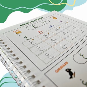 Cuaderno árabe reutilizable para trazar (trazado acanalado y tinta que desaparece)